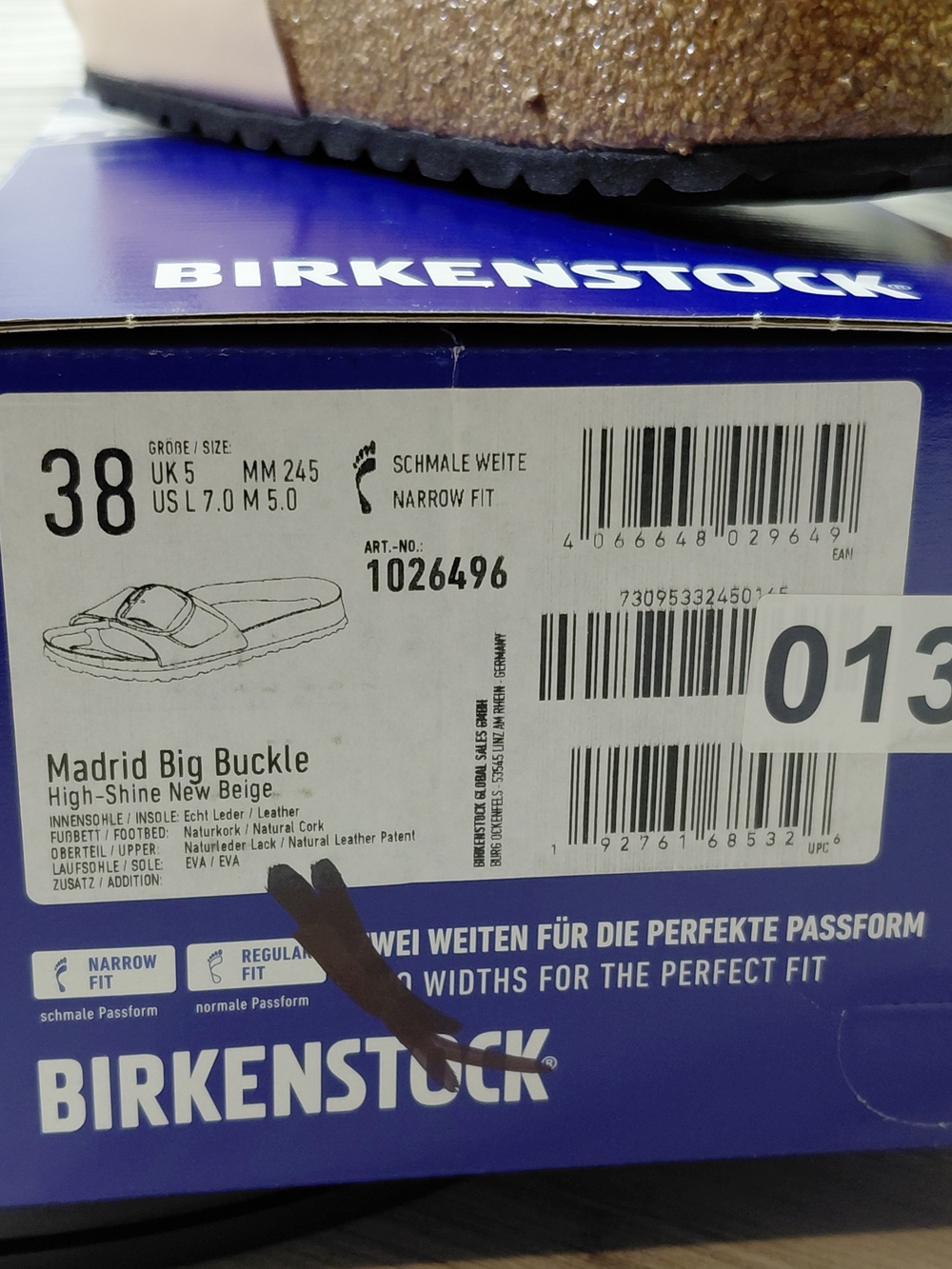NWT Birkenstock Madrid Big Buckle Women’s Slide Sandals – High Shine New Beige 7 - Picture 13 of 13
